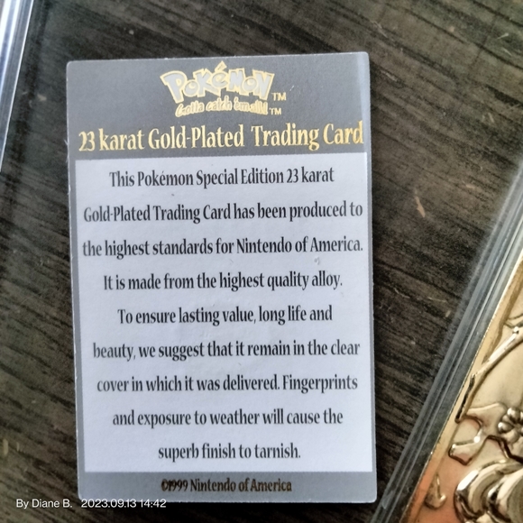 23K Gold Plated Trading Charizard Pokemon Card - Picture 3 of 7